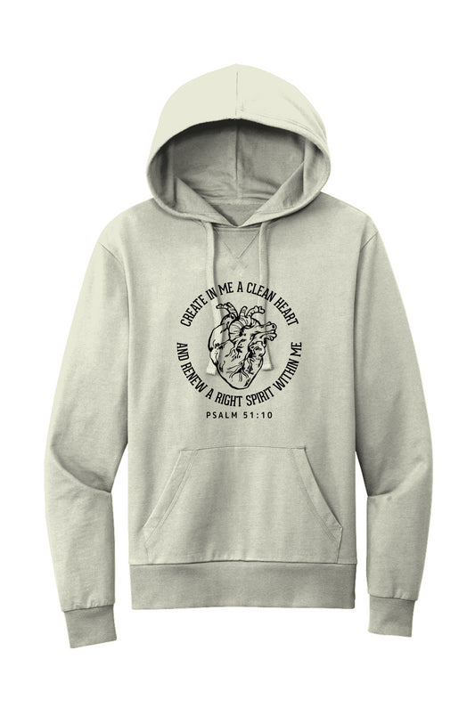 Create In Me A Clean Heart Organic Pullover Hoodie