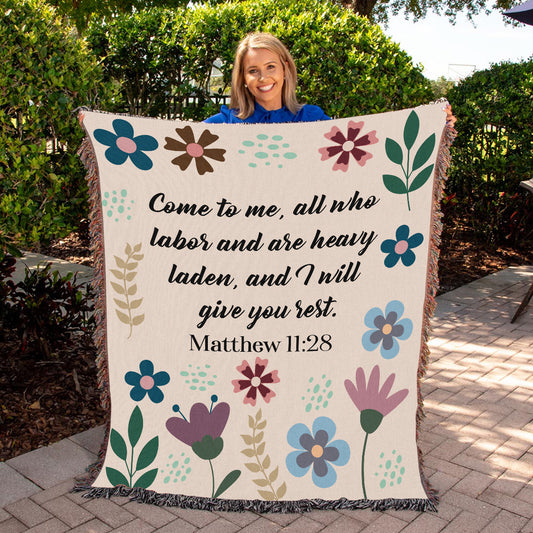 Matthew 18:22 Woven Blanket