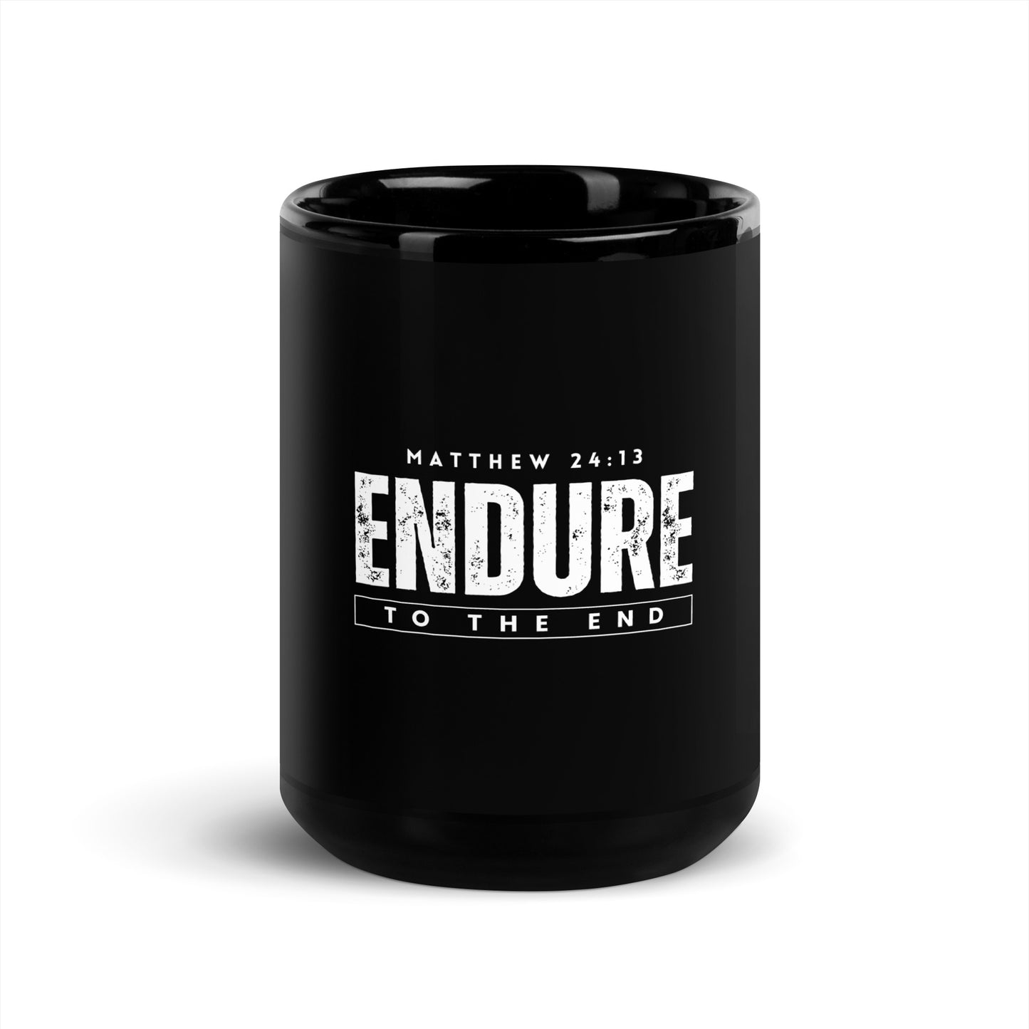 Endure to the End Black Mug