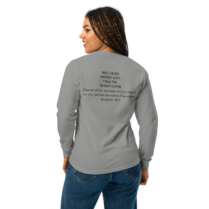 Come Out Of Her My People heavyweight long-sleeve shirt