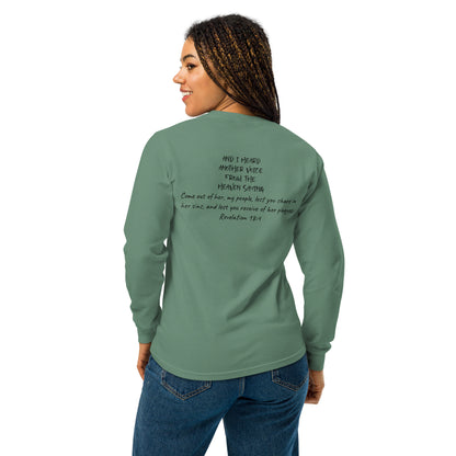 Come Out Of Her My People heavyweight long-sleeve shirt