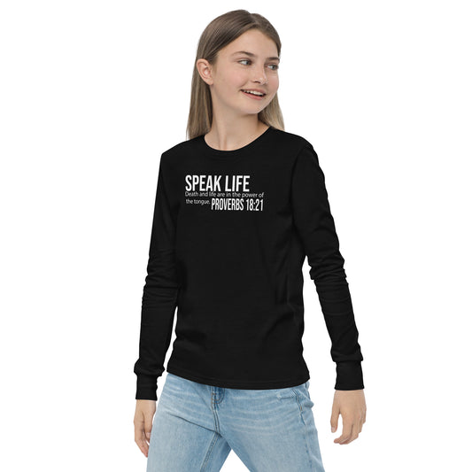 Speak life Youth long sleeve tee