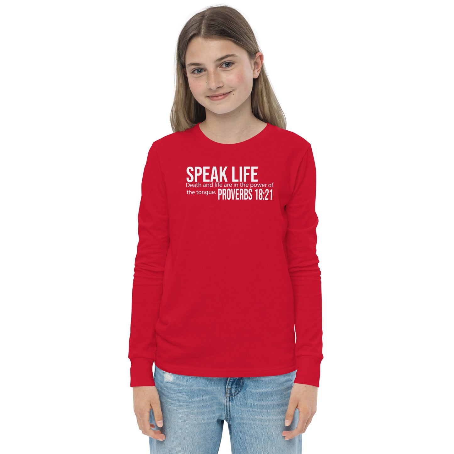 Speak life Youth long sleeve tee